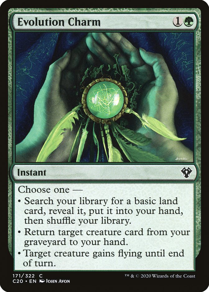 return card to hand mtg Evolution Charm [Commander 2020]
