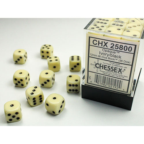 Chessex Dice - D6 Dice Block 12mm (36 Dice)