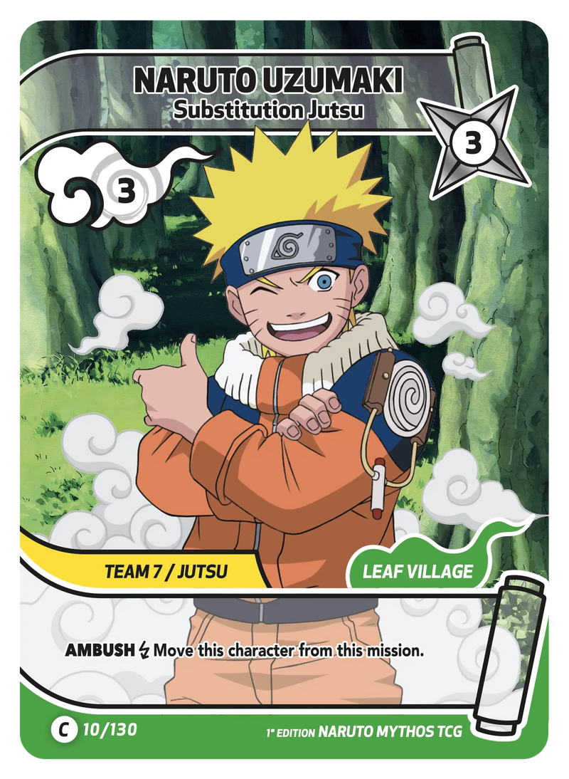 Image for Naruto Uzumaki — Substitution Jutsu (010/130) (KSH) - Naruto Mythos TCG
