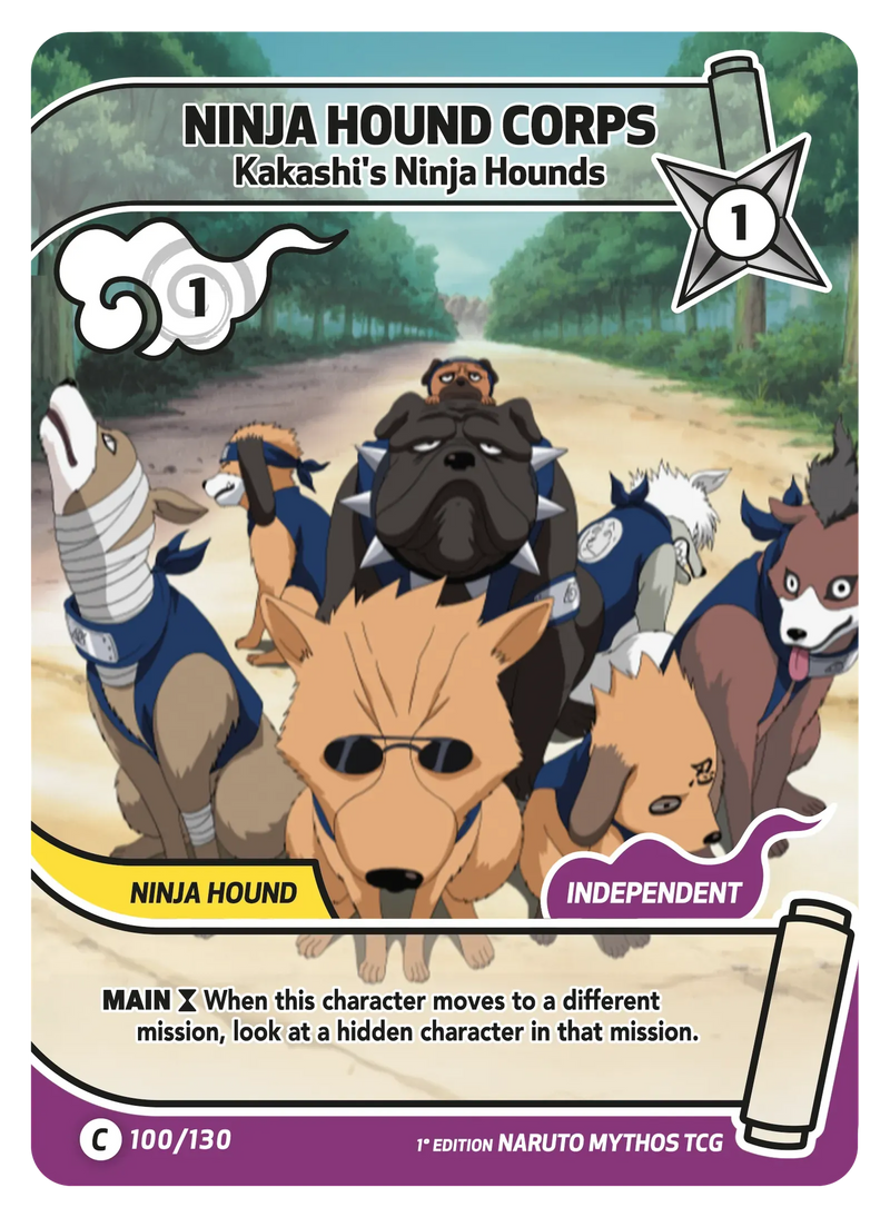 Image for Ninja Hound Corps — Kakashi's Ninja Hounds (100/130) (KSH) - Naruto Mythos TCG