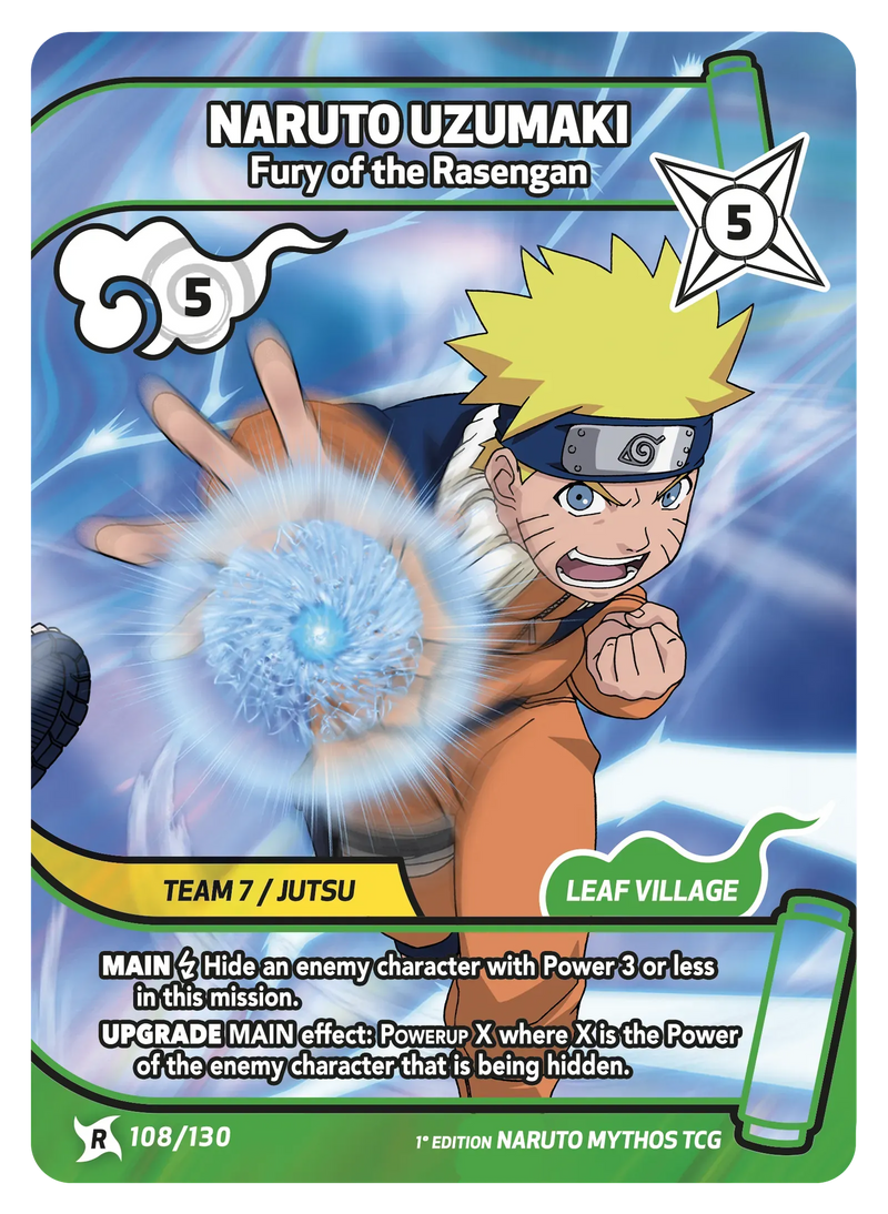 Image for Naruto Uzumaki — Fury of the Rasengan (108/130) (KSH) - Naruto Mythos TCG