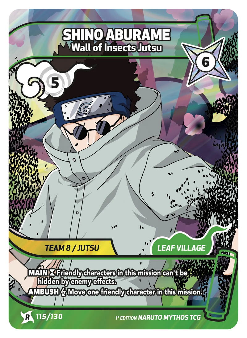 Image for Shino Aburame — Wall of Insects Jutsu (115/130) (KSH) - Naruto Mythos TCG