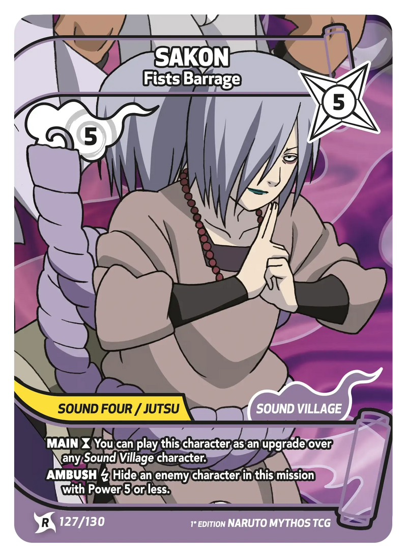 Image for Sakon — Fists Barrage (127/130) (KSH) - Naruto Mythos TCG