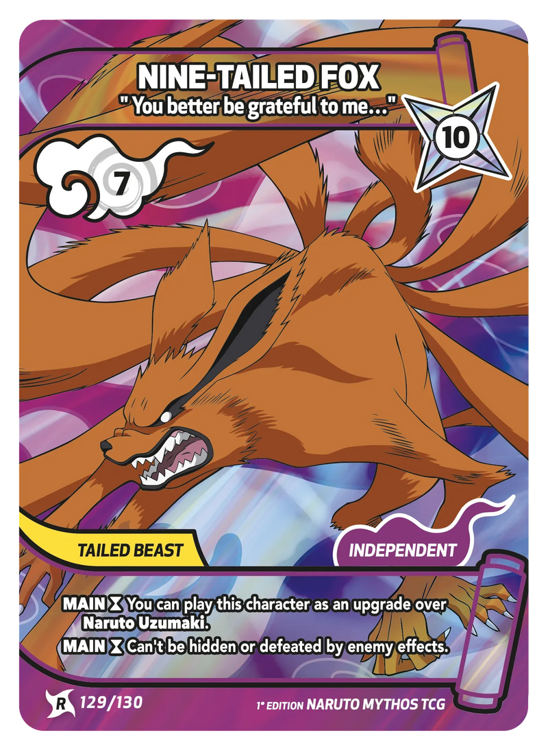 Image for Nine-Tailed Fox — You better be grateful to me… (129/130) (KSH) - Naruto Mythos TCG