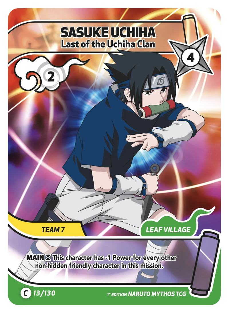 Image for Sasuke Uchiha — Last of the Uchiha Clan (013/130) (KSH) - Naruto Mythos TCG