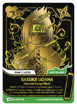 Image for Sasuke Uchiha — Heaven Curse Mark (136/130) (KSH) - Naruto Mythos TCG
