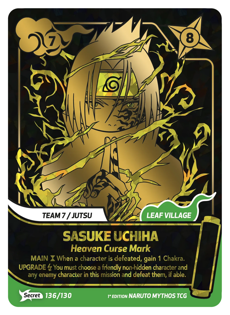 Image for Sasuke Uchiha — Heaven Curse Mark (136/130) (KSH) - Naruto Mythos TCG