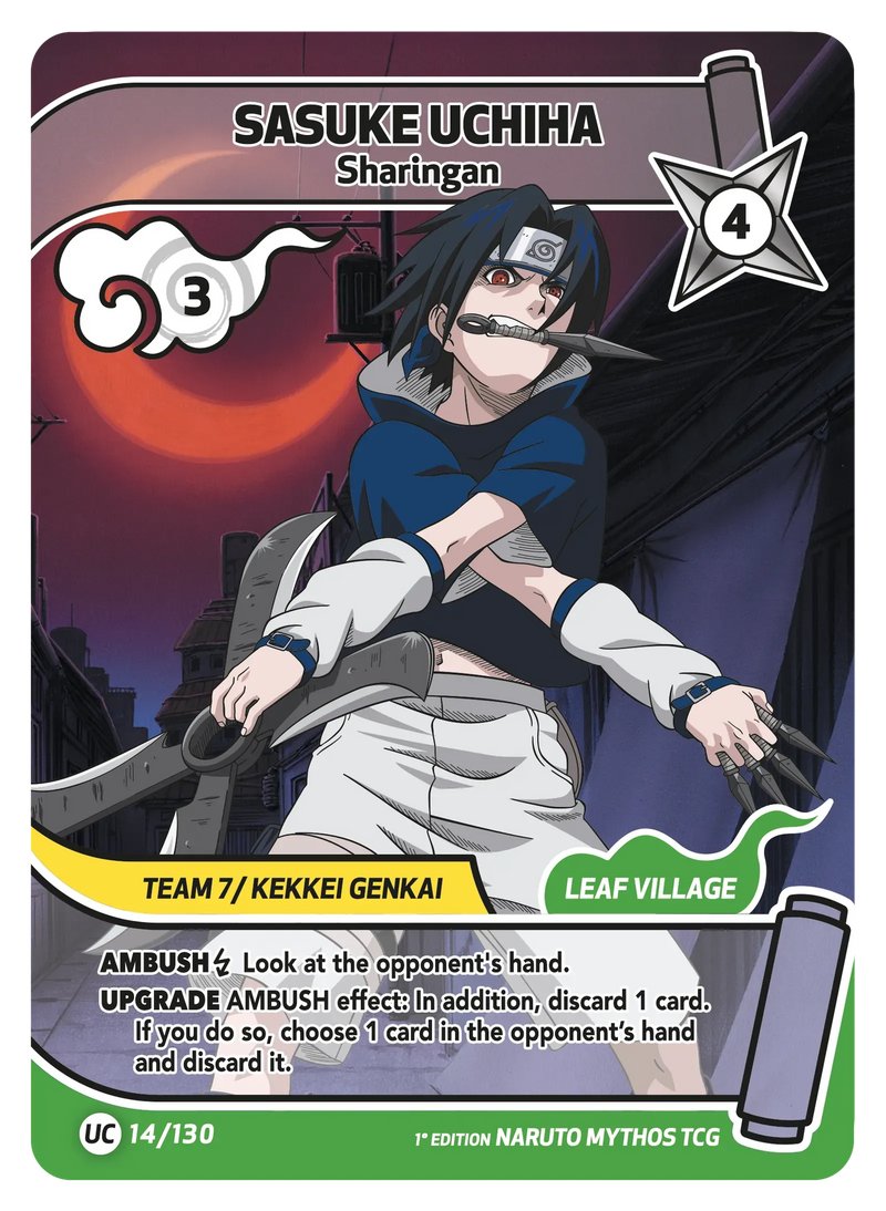 Image for Sasuke Uchiha — Sharingan (014/130) (KSH) - Naruto Mythos TCG