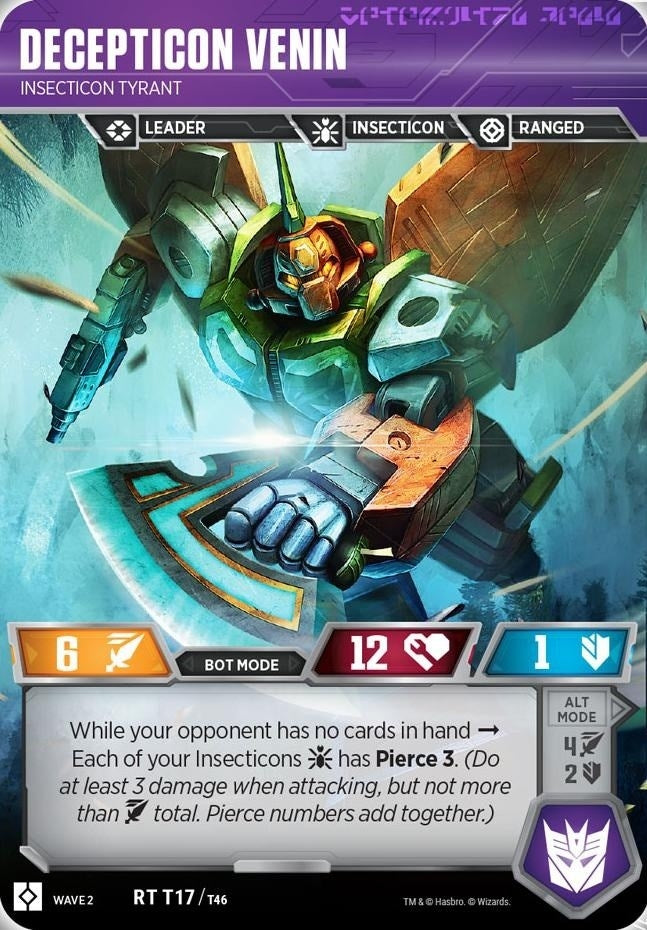 Image for Decepticon Venin - Insecticon Tyrant (17) - Transformers TCG