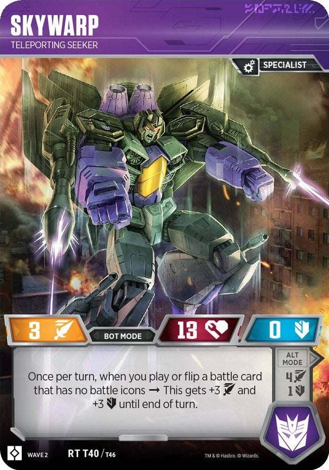 Image for Skywarp - Teleporting Seeker (40) - Transformers TCG