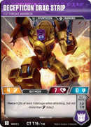 Image for Decepticon Drag Strip - Cutthroat Warrior (16) - Transformers TCG