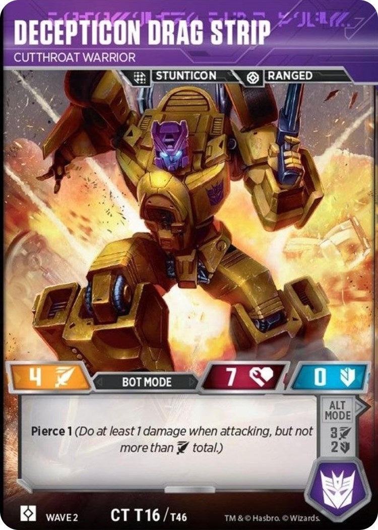 Image for Decepticon Drag Strip - Cutthroat Warrior (16) - Transformers TCG