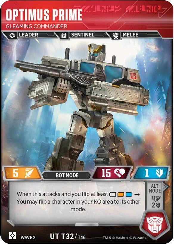 Image for Optimus Prime - Gleaming Commander (32) - Transformers TCG
