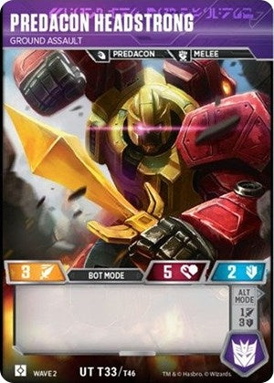 Image for Predacon Headstrong - Ground Assault (33) - Transformers TCG