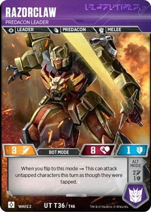 Image for Razorclaw - Predacon Leader (36) - Transformers TCG