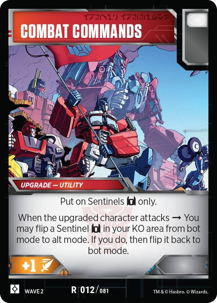 Image for Combat Commands (12) - Transformers TCG