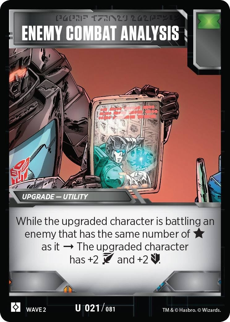 Image for Enemy Combat Analysis (21) - Transformers TCG