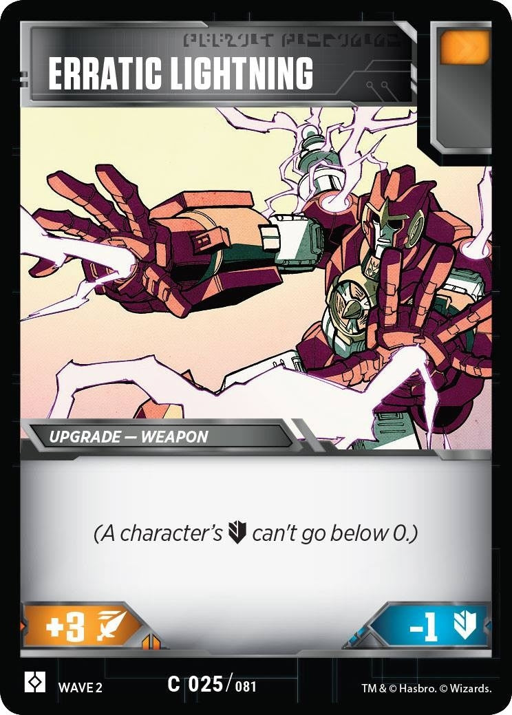 Image for Erratic Lightning (25) - Transformers TCG