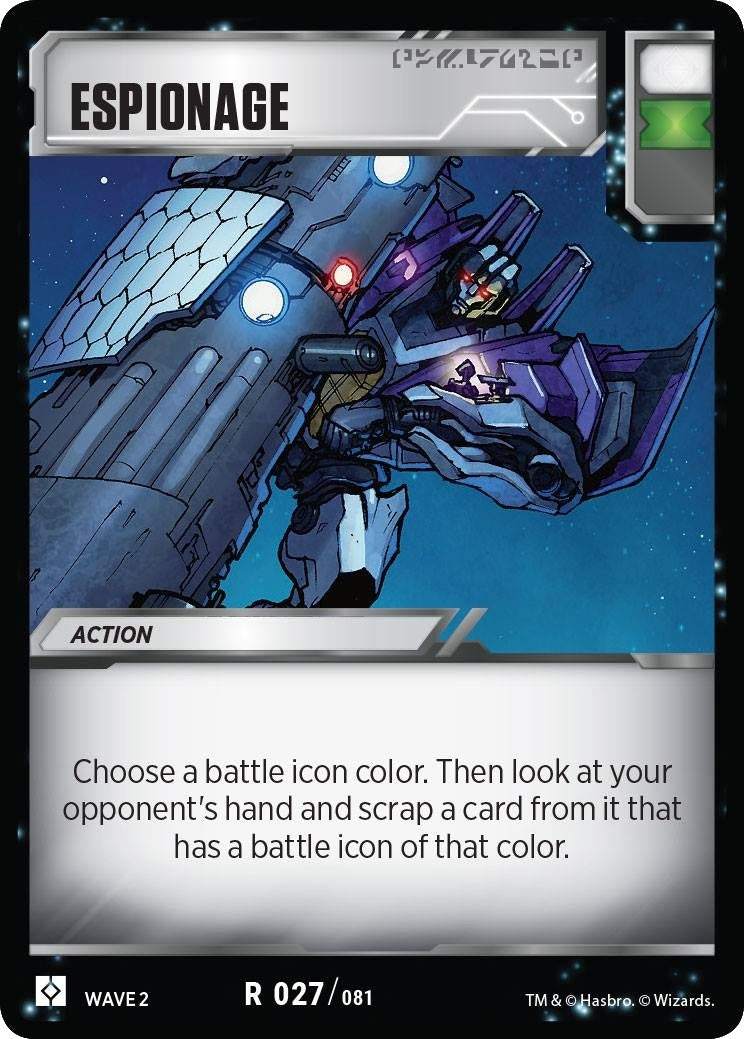 Image for Espionage (27) - Transformers TCG