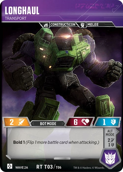 Image for Longhaul - Transport (Wave 2A - Devastator) (3) - Transformers TCG