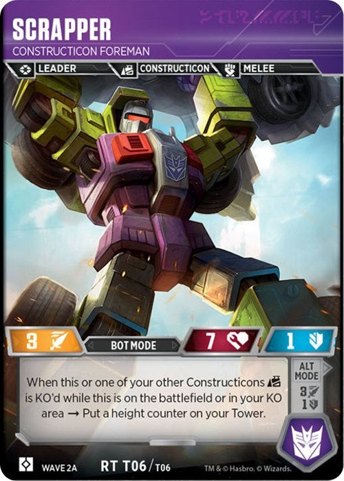 Image for Scrapper - Construction Foreman (Wave 2A - Devastator) (6) - Transformers TCG