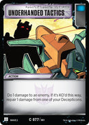 Image for Underhanded Tactics (77) - Transformers TCG