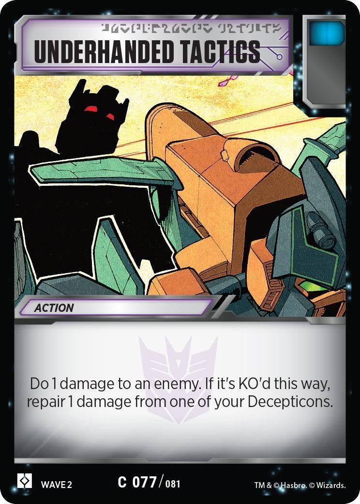 Image for Underhanded Tactics (77) - Transformers TCG