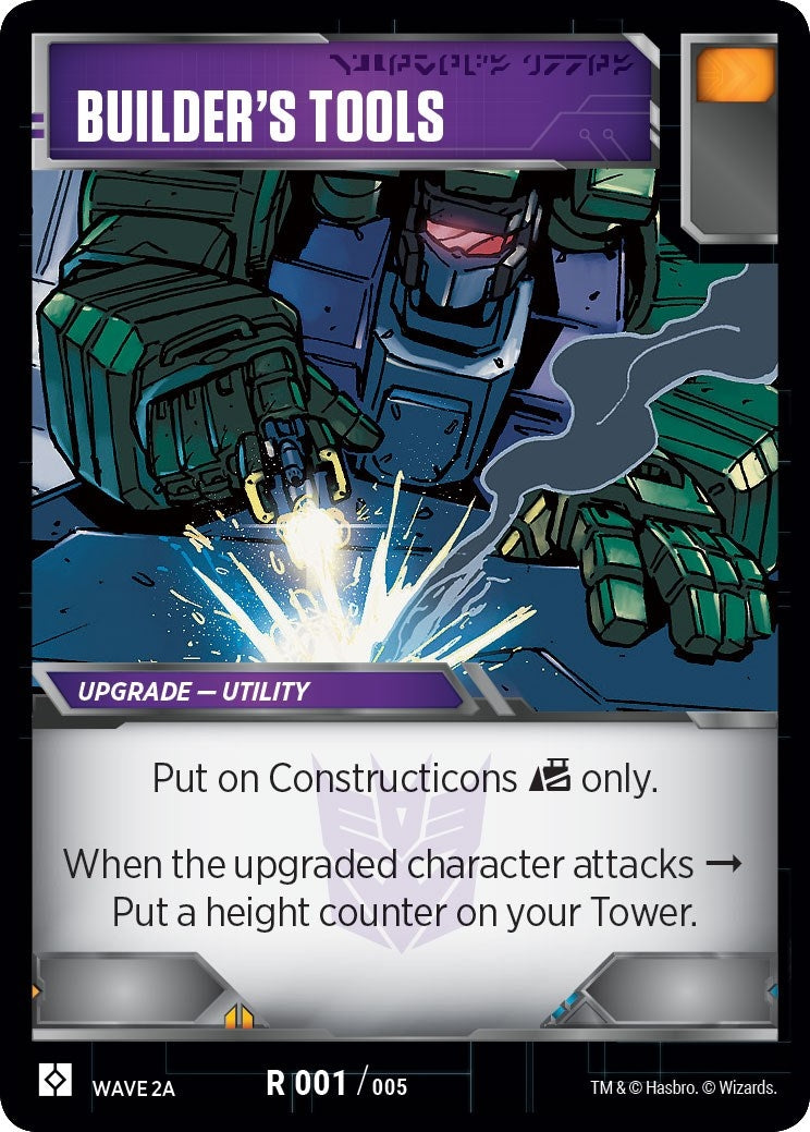 Image for Builder's Tools (Wave 2A - Devastator) (1) - Transformers TCG
