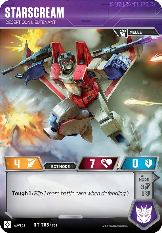 Image for Starscream - Decepticon Lieutenant (Wave 2S - Bumblebee vs Megatron) (T03) - Transformers TCG