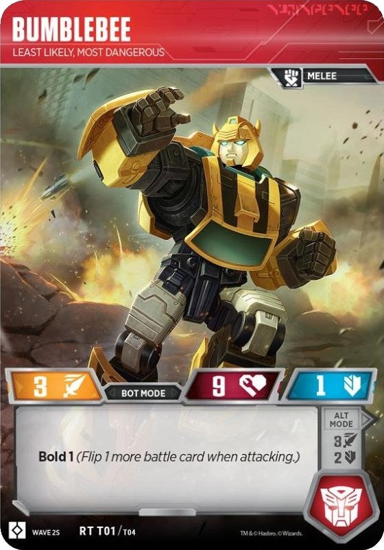 Image for Bumblebee - Least Likely, Most Dangerous (Wave 2S - Bumblebee vs Megatron) (T01) - Transformers TCG