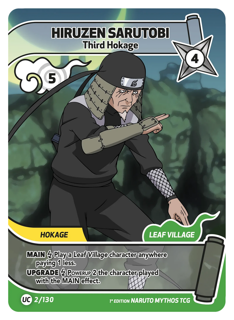 Image for Hiruzen Sarutobi — Third Hokage (002/130) (KSH) - Naruto Mythos TCG