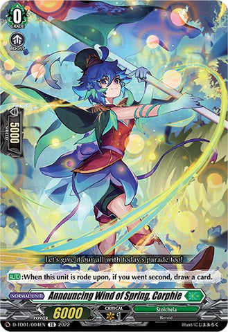 Announcing Wind of Spring, Corphie (D-TD01/004EN) [Urara Haneyama -Bandmaster of Blossoming Bonds-]