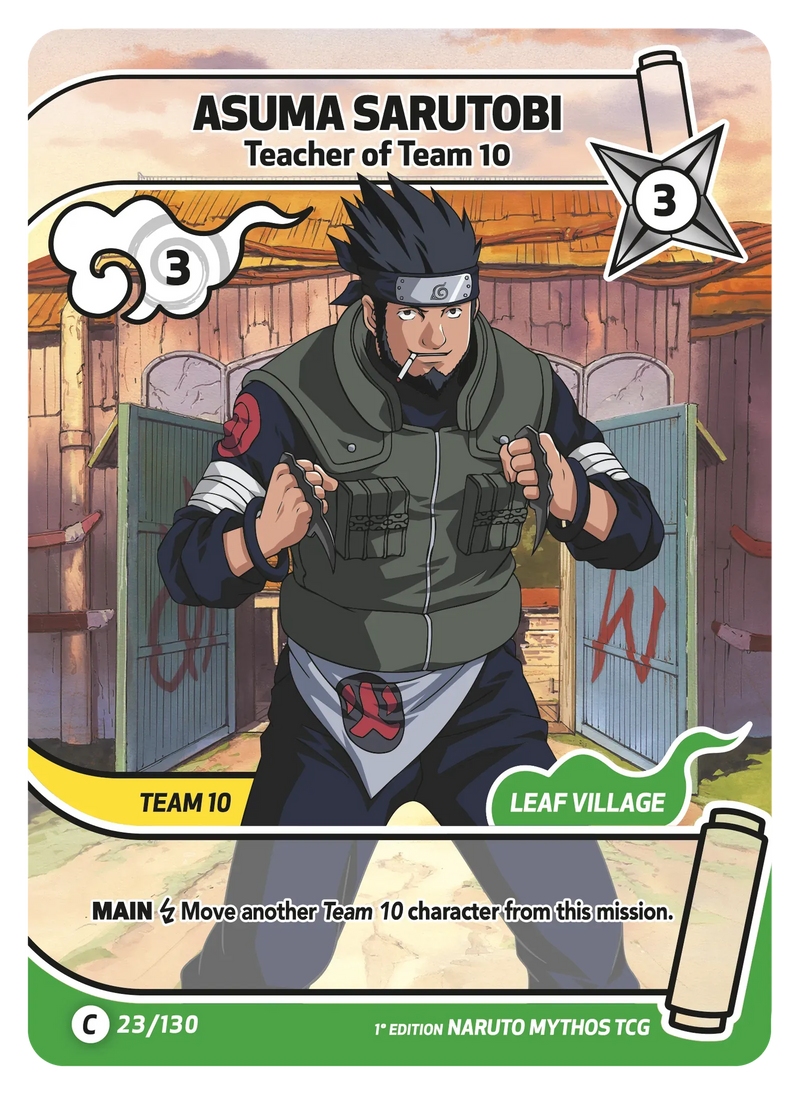 Image for Asuma Sarutobi — Teacher of Team 10 (023/130) (KSH) - Naruto Mythos TCG