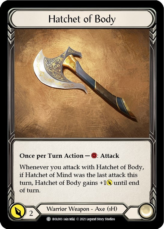 Image for Hatchet of Body (BOL003) - Flesh and Blood TCG