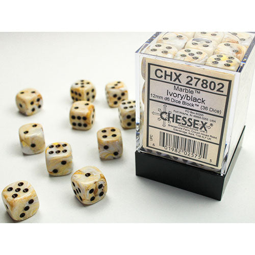 Chessex Dice - D6 Dice Block 12mm (36 Dice)