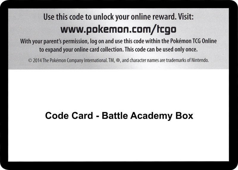 Image for Code Card - Battle Academy Box - Pokemon