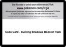 Image for Code Card - Burning Shadows Booster Pack - Pokemon