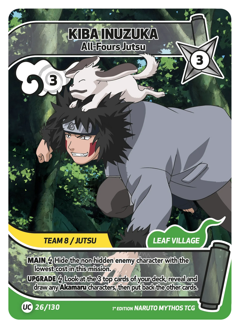 Image for Kiba Inuzuka — All-Fours Jutsu (026/130) (KSH) - Naruto Mythos TCG
