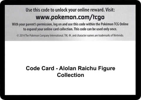 Image for Code Card - Alolan Raichu Figure Collection - Pokemon