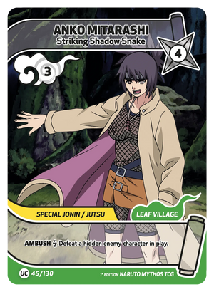Image for Anko Mitarashi — Striking Shadow Snake (045/130) (KSH) - Naruto Mythos TCG