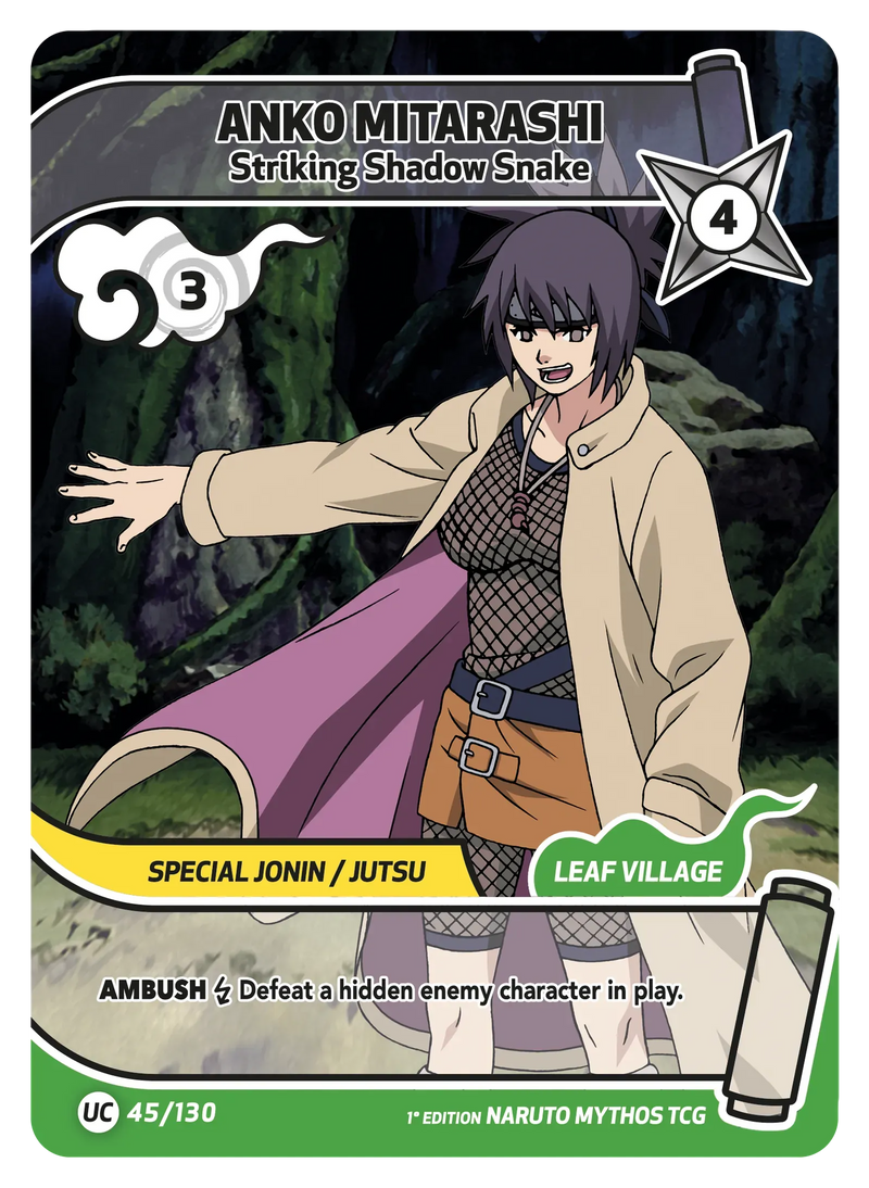 Image for Anko Mitarashi — Striking Shadow Snake (045/130) (KSH) - Naruto Mythos TCG