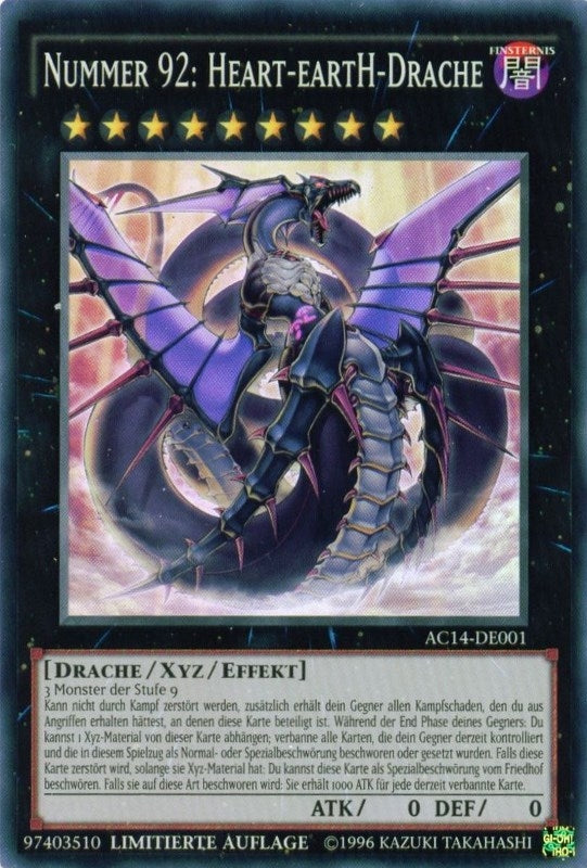 Image for Number 92: Heart-eartH Dragon (German) - "Nummer 92: Heart-eartH-Drache" (AC14-DE001) (AC14) - YuGiOh