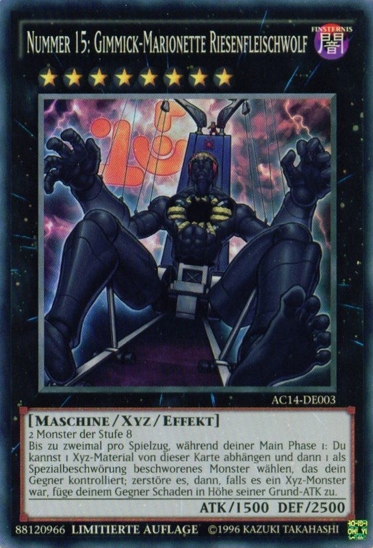Image for Number 15: Gimmick Puppet Giant Grinder (German) - "Nummer 15: Gimmick-Marionette Riesenfleischwolf" (AC14-DE003) (AC14) - YuGiOh