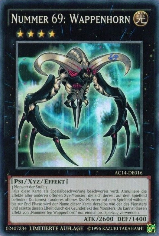 Image for Number 69: Heraldry Crest (German) - "Nummer 69: Wappenhorn" (AC14-DE016) (AC14) - YuGiOh