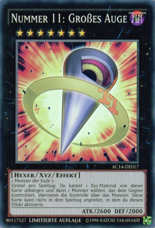 Image for Number 11: Big Eye (German) - "Nummer 11: Großes Auge" (AC14-DE017) (AC14) - YuGiOh