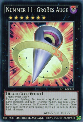 Image for Number 11: Big Eye (German) - "Nummer 11: Großes Auge" (AC14-DE017) (AC14) - YuGiOh