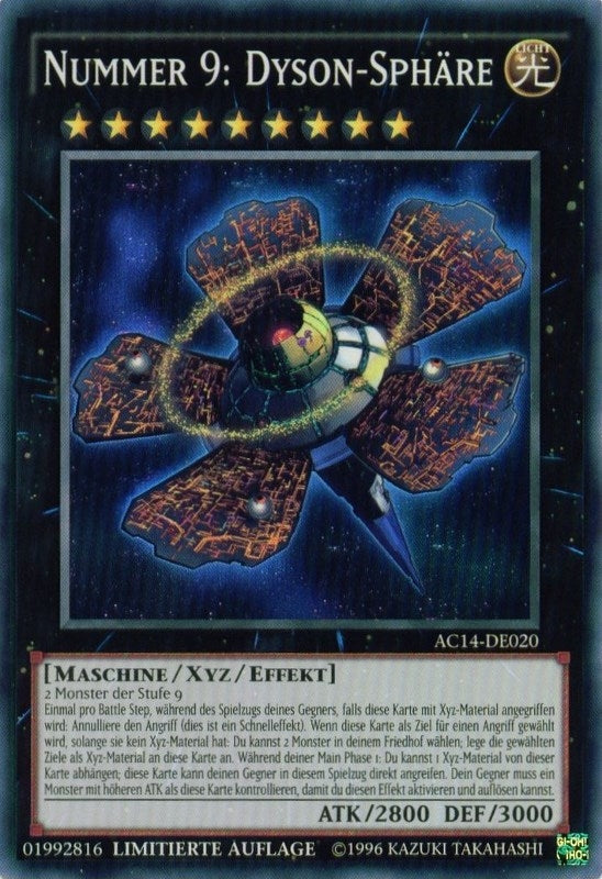 Image for Number 9: Dyson Sphere (German) - "Nummer 9: Dyson-Sphäre" (AC14-DE020) (AC14) - YuGiOh