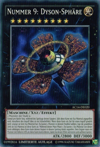 Image for Number 9: Dyson Sphere (German) - "Nummer 9: Dyson-Sphäre" (AC14-DE020) (AC14) - YuGiOh