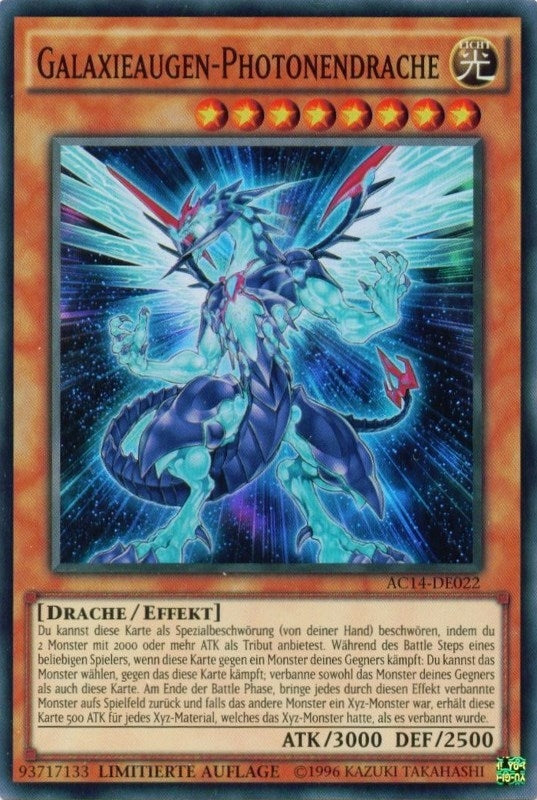 Image for Galaxy-Eyes Photon Dragon (German) - "Galaxieaugen-Photonendrache" (AC14-DE022) (AC14) - YuGiOh