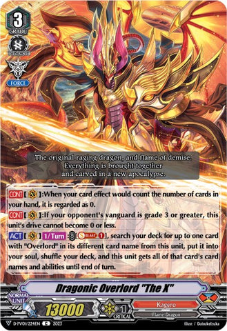 Dragonic Overlord "The X" (D-PV01/224EN) [History Collection]